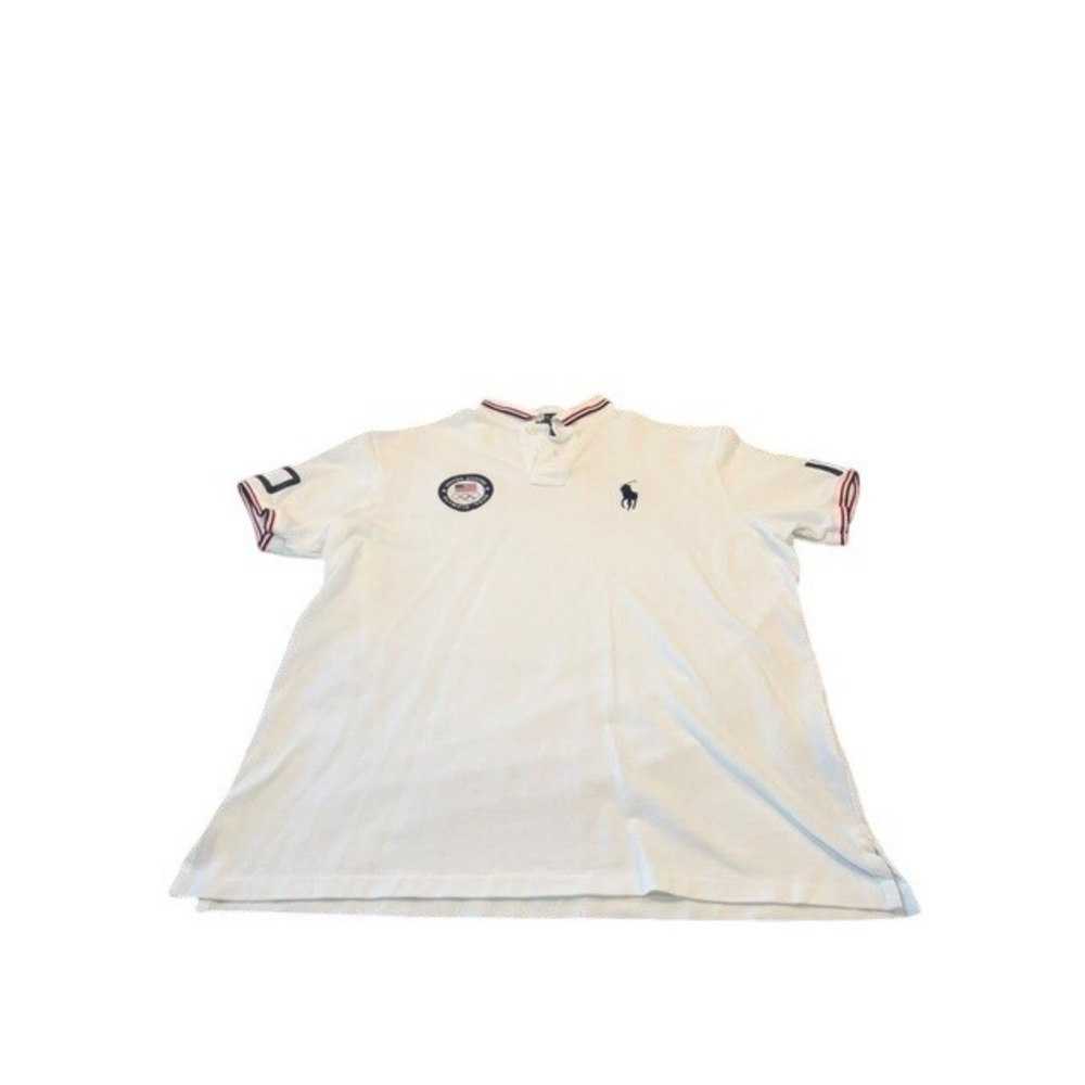 Polo Ralph Lauren Mens White 2016‎ USA Olympic Team Big Pony Polo Shirt Size XL